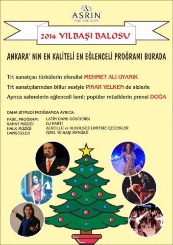 Ankara Asrın Deluxe Otel 2014 Yılbaşı Programı