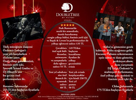 DoubleTree by Hilton Ankara 2012 Yılbaşı Programı