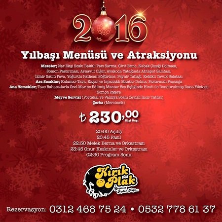 Kırık Plak Ankara Yılbaşı Programı 2016
