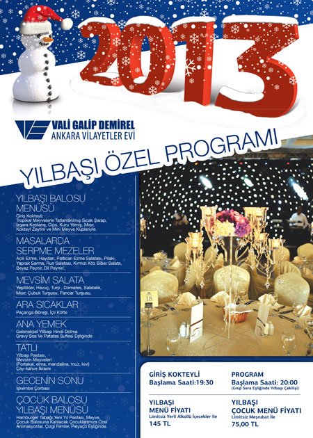 Gölbaşı Vilayetler Evi 2013 Yılbaşı Programı