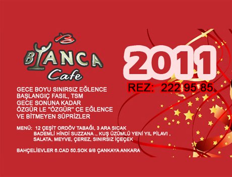 Bianca Cafe 2011 Yılbaşı Programı