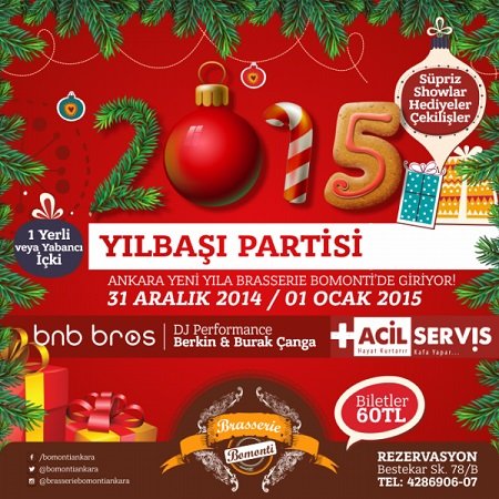 Bomonti Brasserie Yılbaşı Programı 2015