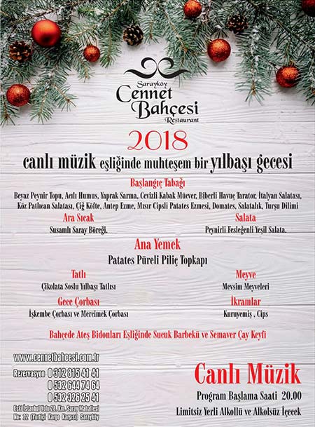 Sarayköy Cennet Bahçesi Yılbaşı 2018