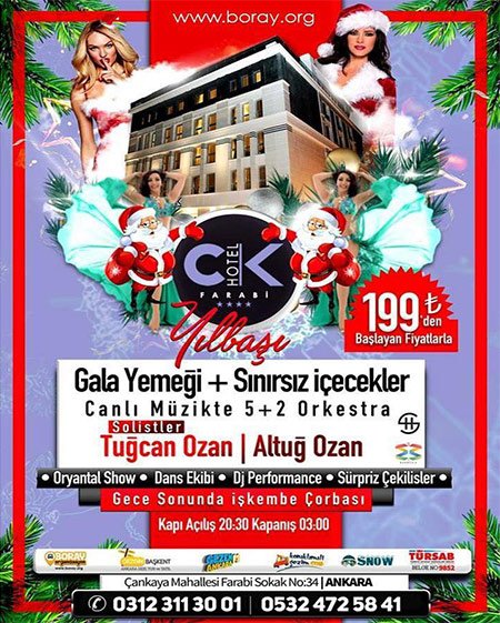 CK Farabi Otel Yılbaşı Programı 2018