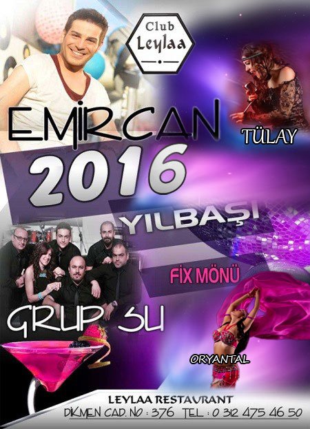 Club Leyla Yılbaşı Programı 2016