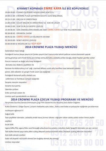Crowne Plaza Doping Tur 2014 Yılbaşı