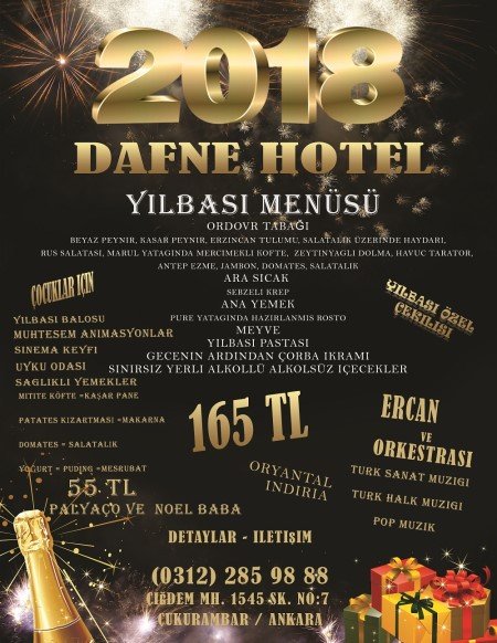 Dafne Hotel Yılbaşı Programı 2018