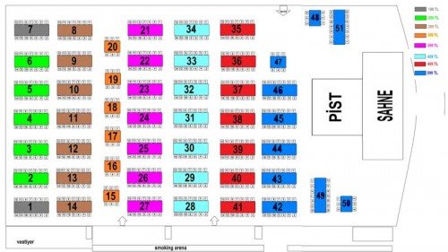 Hiltonsa Ankara Yılbaşı Masa Düzeni 2017