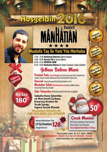 Manhattan Otel Ankara Yılbaşı Programı