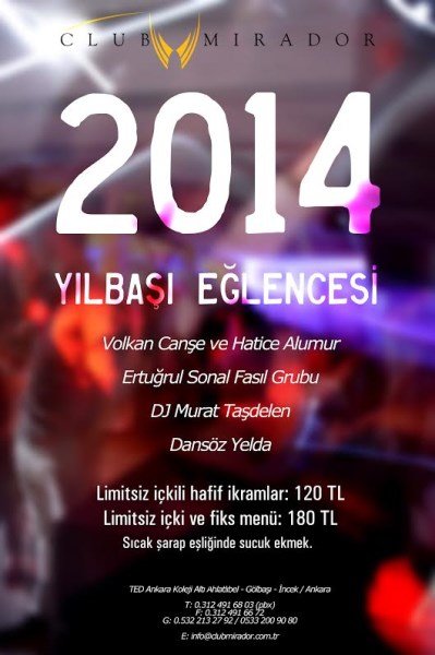 Club Mirador 2014 Yılbaşı Programı