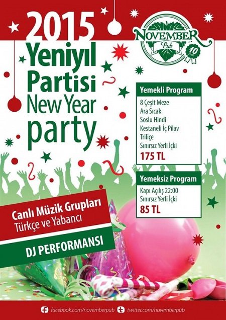 November Pub Yılbaşı Programı 2015