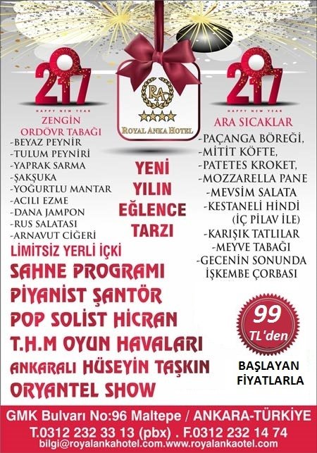 Royal Anka Hotel Yılbaşı 2017