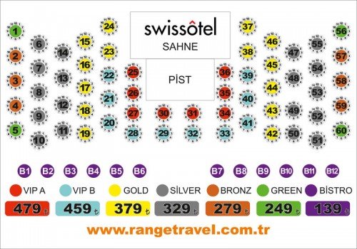 Swiss otel yılbaşı masa düzeni