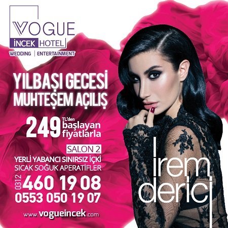 Vogue İncek Hotel Yılbaşı Programı 2017