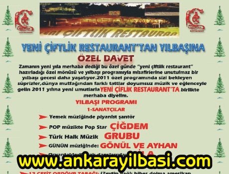 Yeni Çiftlik Restaurant 2011 Yılbaşı Programı