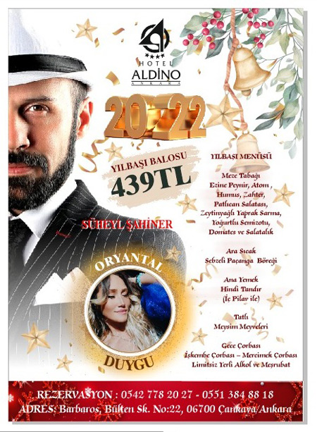 Aldino Hotel Spa Ankara Yılbaşı 2022