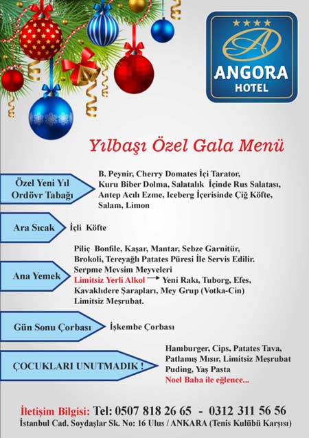 Angora Otel Ankara Yılbaşı Programı 2019