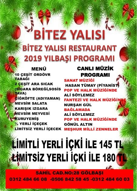 Bitez Yalısı Gölbaşı Yılbaşı 2019