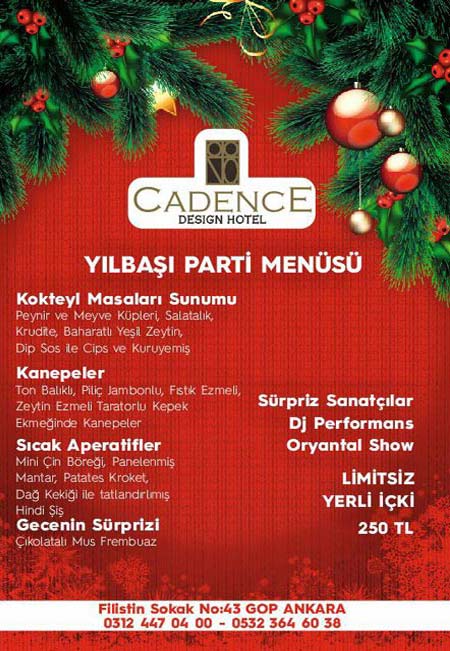 Cadence Hotel Yılbaşı Programı 2020