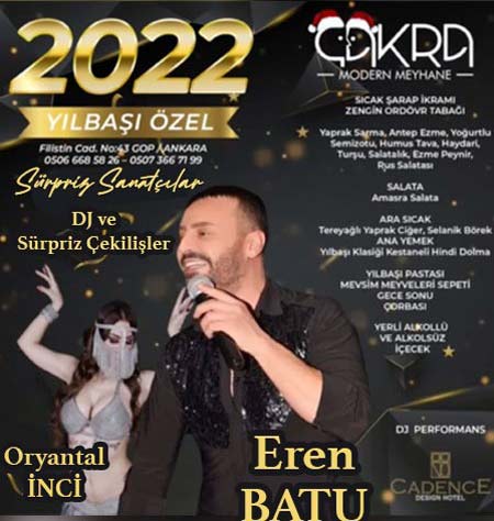 Çakra Restoran 2022 Ankara Yılbaşı 