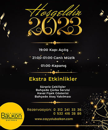 Çayyolu Balkon Cafe Yılbaşı Programı 2023