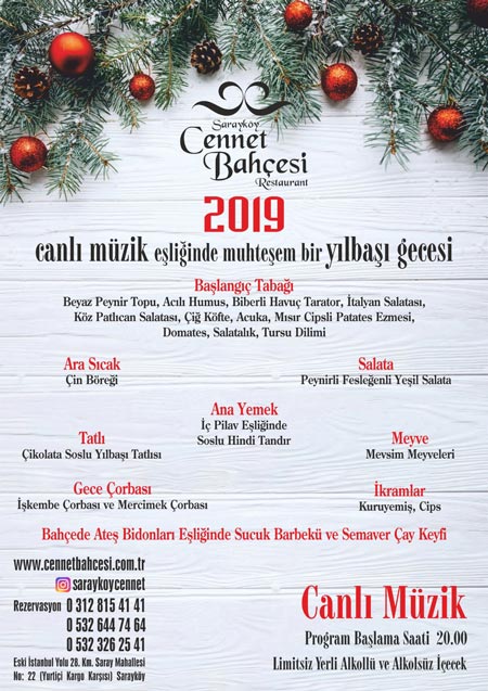 Sarayköy Cennet Bahçesi Yılbaşı 2019