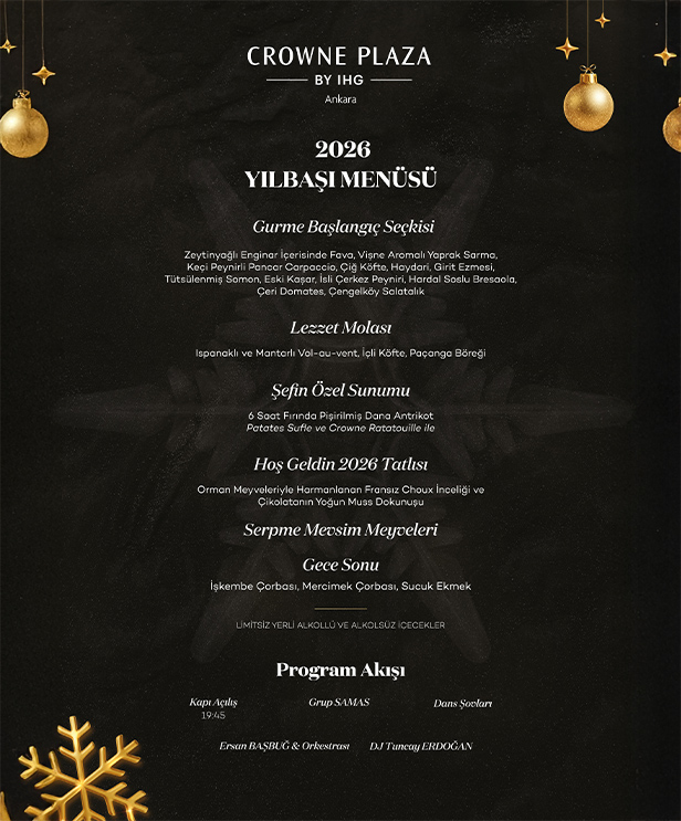 Crowne Plaza Ankara 2026 Yılbaşı