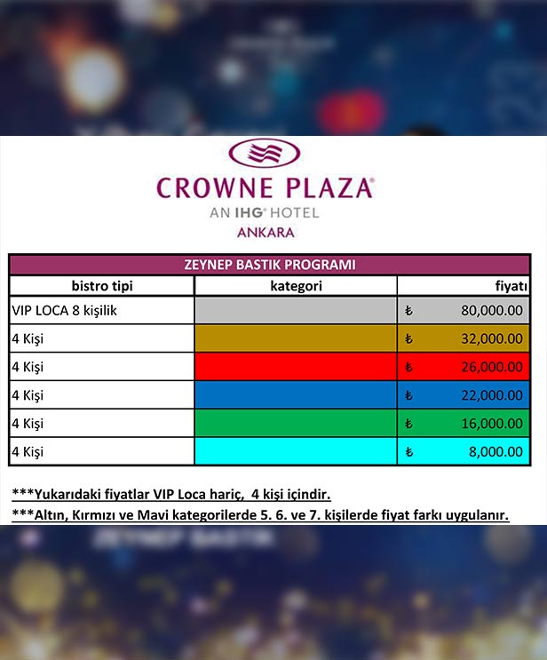 Crowne Plaza Yılbaşı 2023