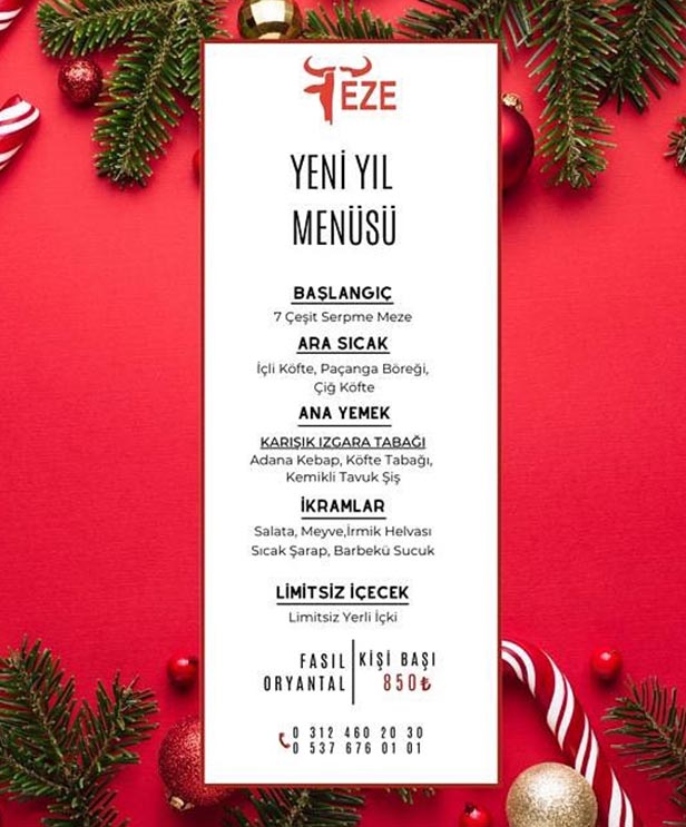 Eze Restaurant İncek Yılbaşı 2023