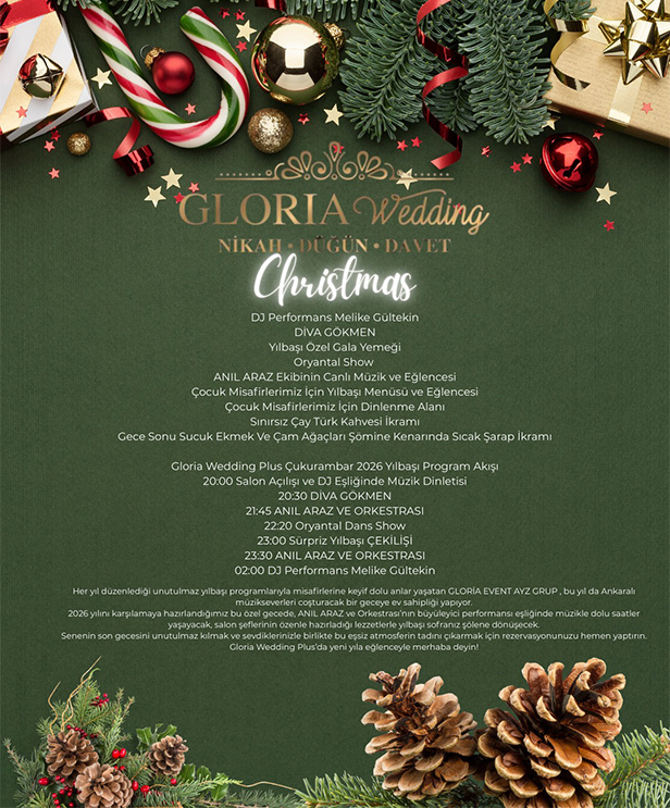 Gloria Wedding Çukurambar Plus Ankara Yılbaşı 2026