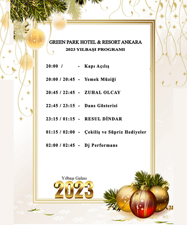Green Park Ankara Yılbaşı Programı 2023