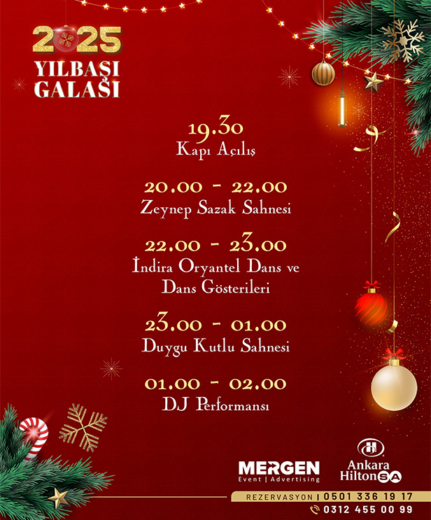 HiltonSA Ankara Yılbaşı Programı 2025