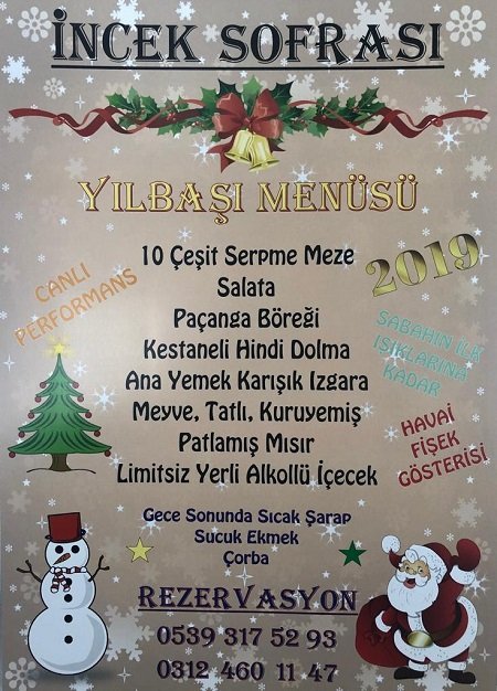 İncek Sofrası Yılbaşı Programı 2019