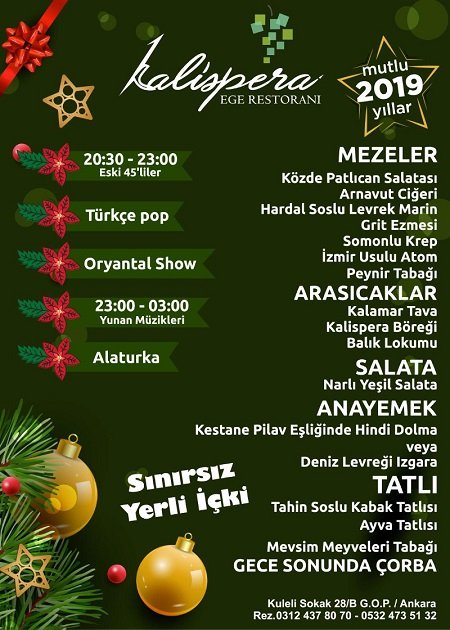 Kalispera Ankara Yılbaşı 2019