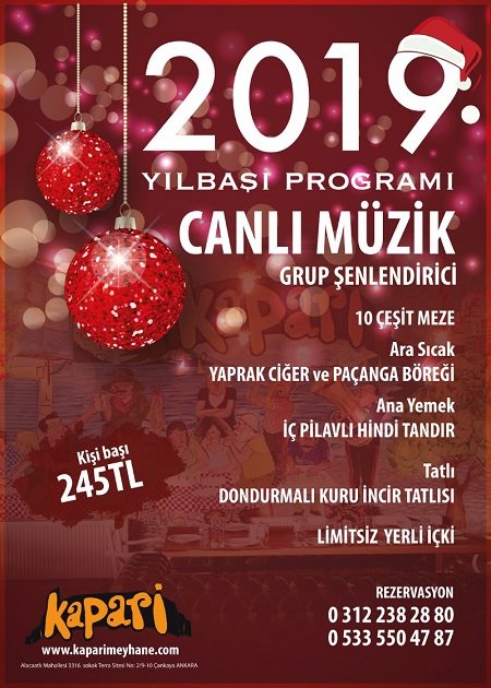 Kapari Meyhane Yılbaşı 2019