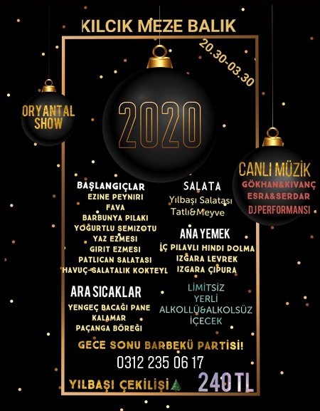 Kılçık Meze Balık Yılbaşı 2020