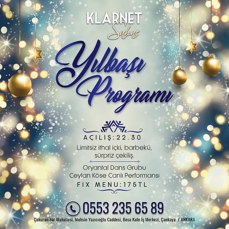 Klarnet Sahne Ankara Yılbaşı Programı 2019
