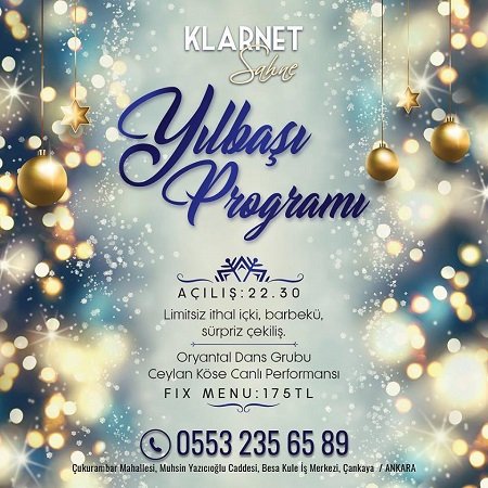 Klarnet Sahne Ankara Yılbaşı Programı 2019