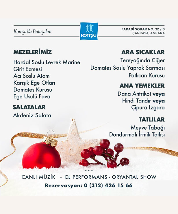 Komşu Restaurant Farabi Yılbaşı 2023