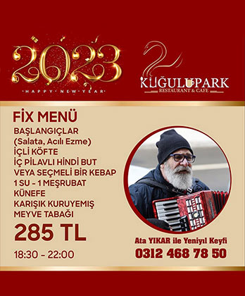 Kuğulu Park Restaurant Ankara Yılbaşı 2023
