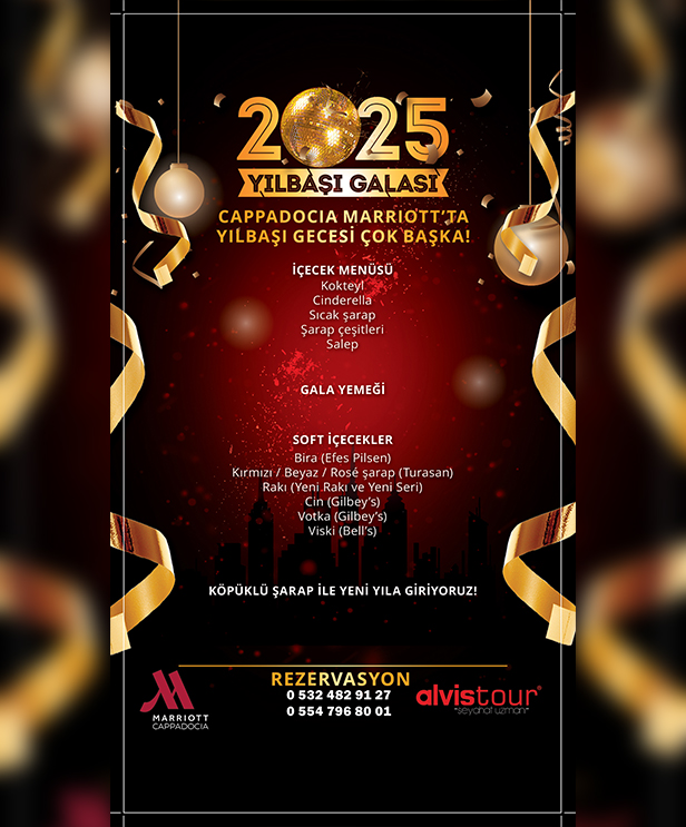 Cappadocia Marriott Hotel Yılbaşı Programı 2025