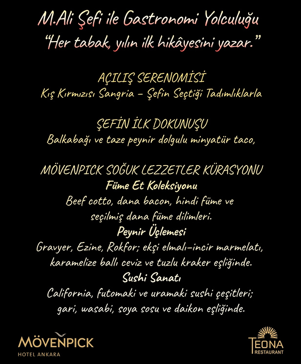 Mövenpick Hotel Ankara Yılbaşı Programı 2026