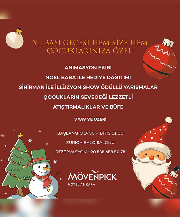 Mövenpick Hotel Ankara 2025 Yılbaşı Programı