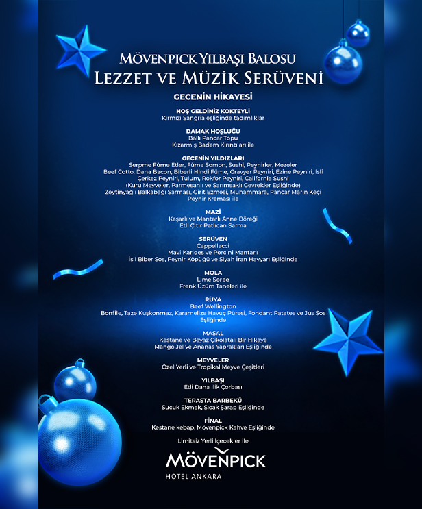 Mövenpick Hotel Ankara 2025 Yılbaşı Programı