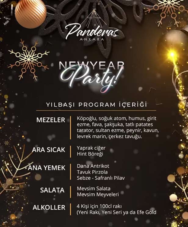 Panderas Ankara Yılbaşı Programı 2023