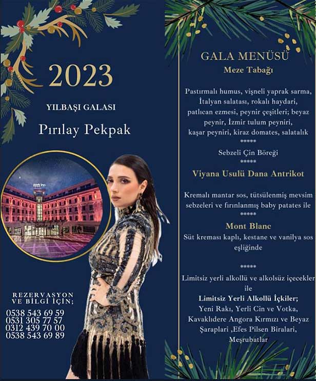 Park Inn Radisson Otel 2023 Yılbaşı Programı