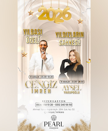Pearl Steakhouse Ankara Yılbaşı 2026