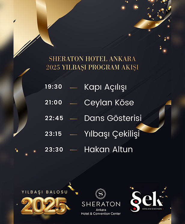 Sheraton Hotel Ankara Yılbaşı Programları 2025