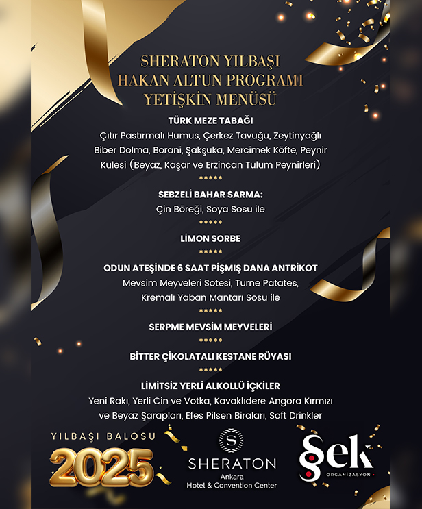 Sheraton Hotel Ankara Yılbaşı Programları 2025