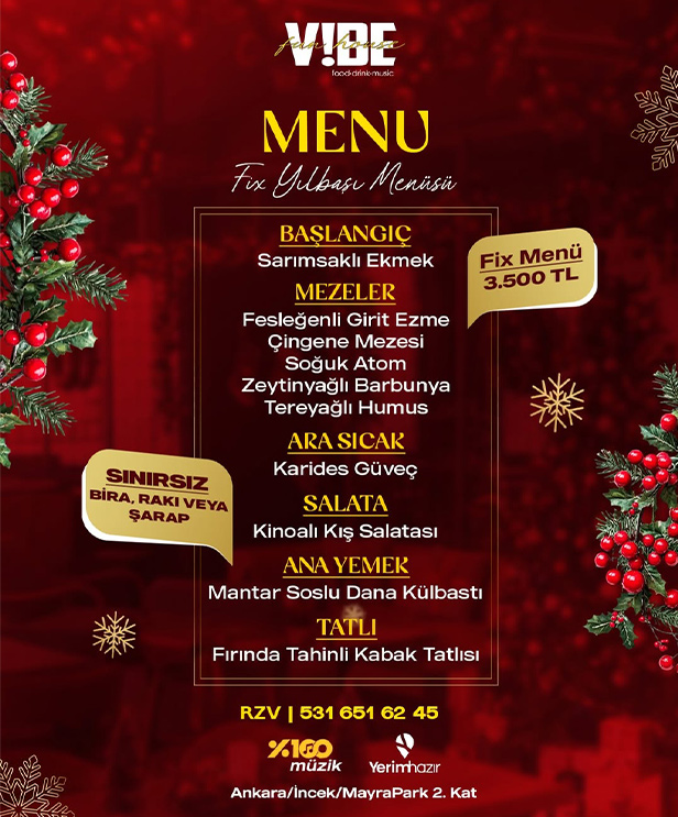 Vibe İncek Ankara 2026 Yılbaşı